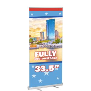 Econo. Banner Stand. 33.5. Full Set.