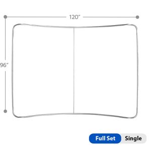 Tube Backdrop Curve. 10FT. Double Sided. Full Set.