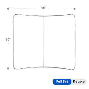 Tube Backdrop Curve. 8FT. Double Sided. Full Set.